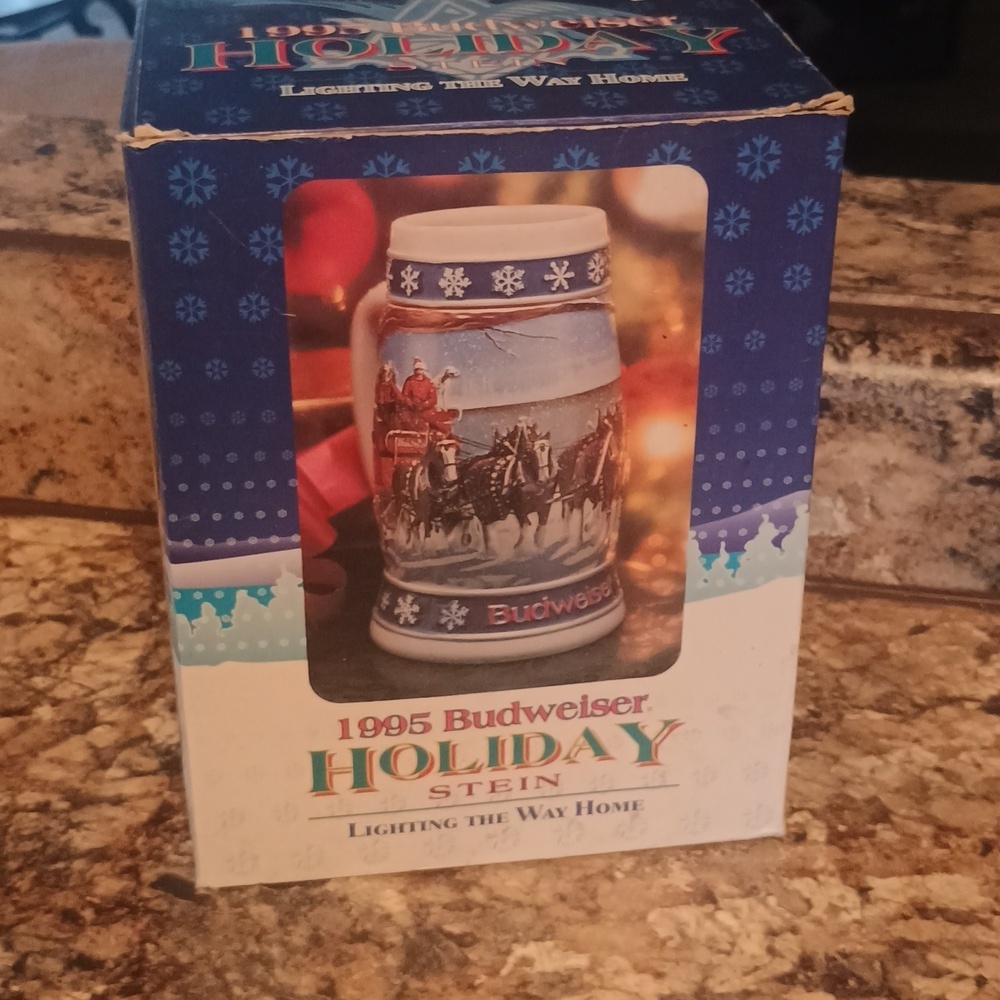 Anheuser  holiday stein. Brand new in box collectors nwt